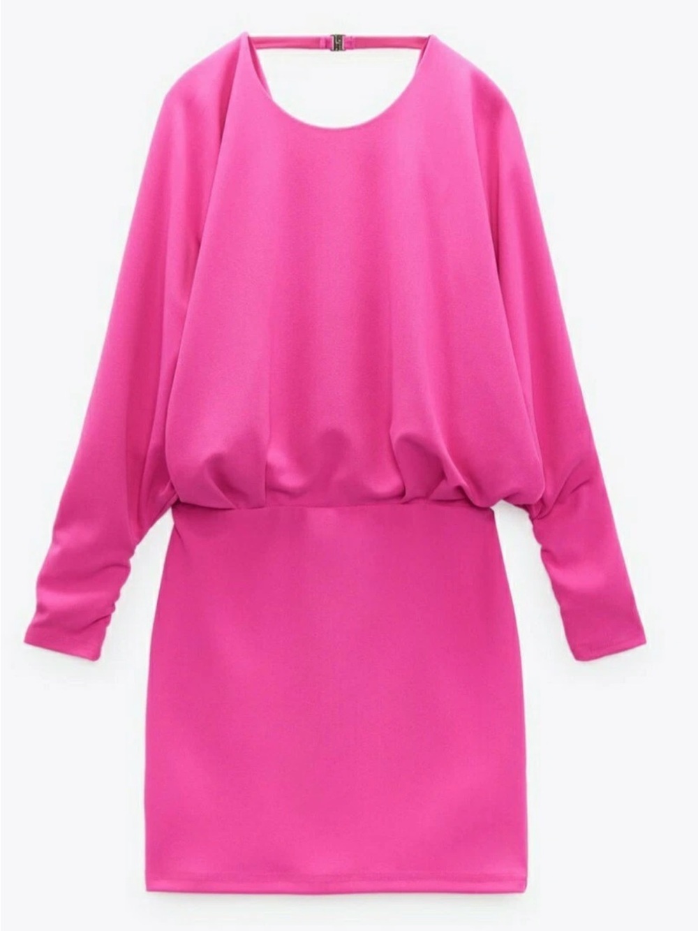 Zara -  Pink Long-Sleeve Mini Dress